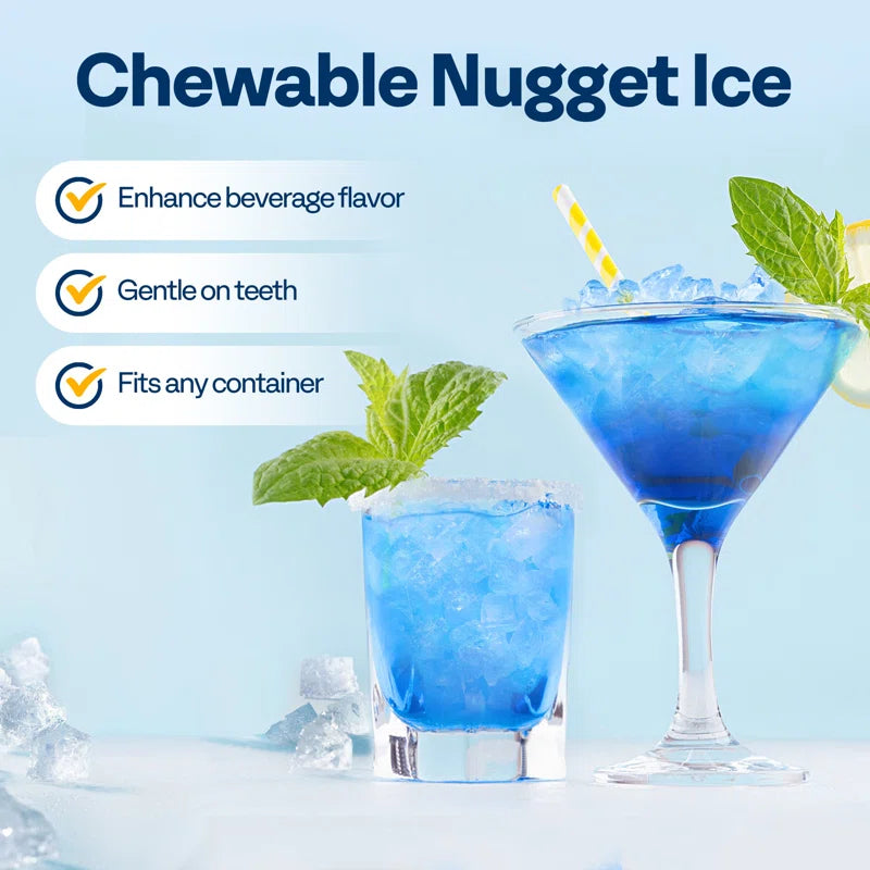 45 Lb.daily Production Pebble Ice Countertop Ice Maker With Self-cleaning